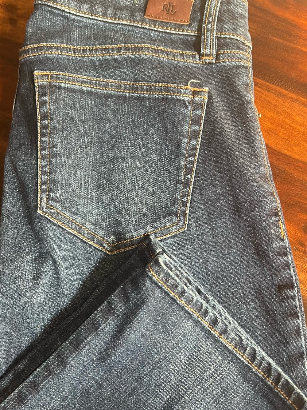 Ralph Lauren Straight-Leg Dark Blue Denim Jeans